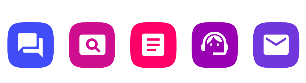 Supported customer service channels