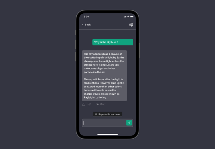 ChatGPT's AI answers questions OpenAI's ChatGPT Chat