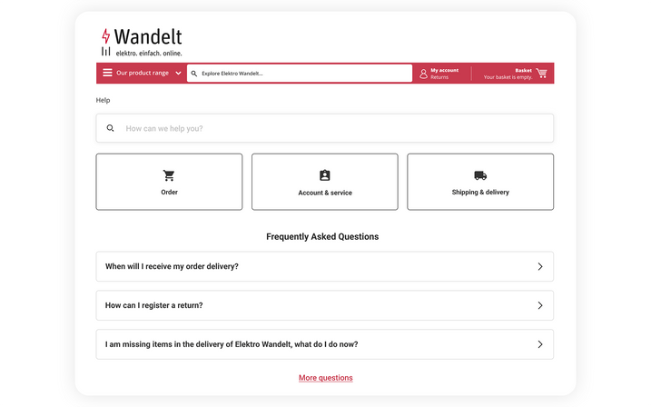 The smart help page is easy to use and helps with finding solutions. Self searching help page with AI