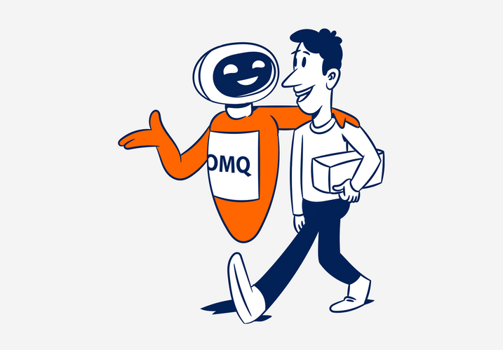 The OMQ chatbot supports customers around the clock. The OMQ chatbot supports customers around the clock.
