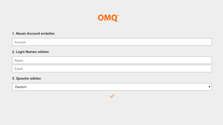 fill out OMQ Assits form to create a new account