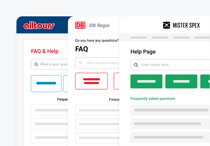 Internal help page with OMQ Help in various companies Internal help page with OMQ Help in various companies