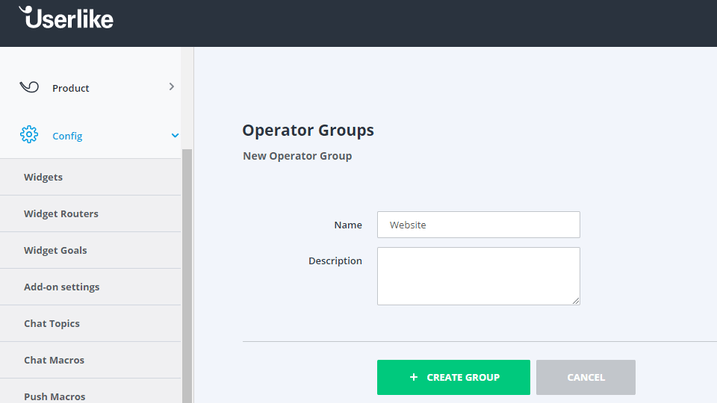 Defining the Operator Groups