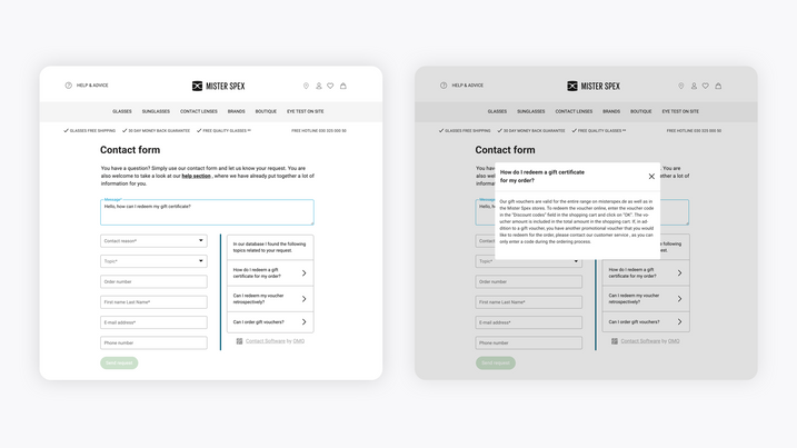 Real-time answers in the contact form with OMQ Contact. 6. tip for de-escalation: De-escalate before it reaches your agents